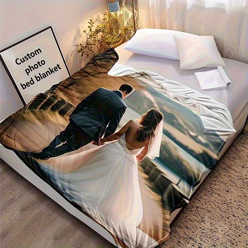 Custom Photo Blanket Personalized with Your Photos, Soft Flannel
